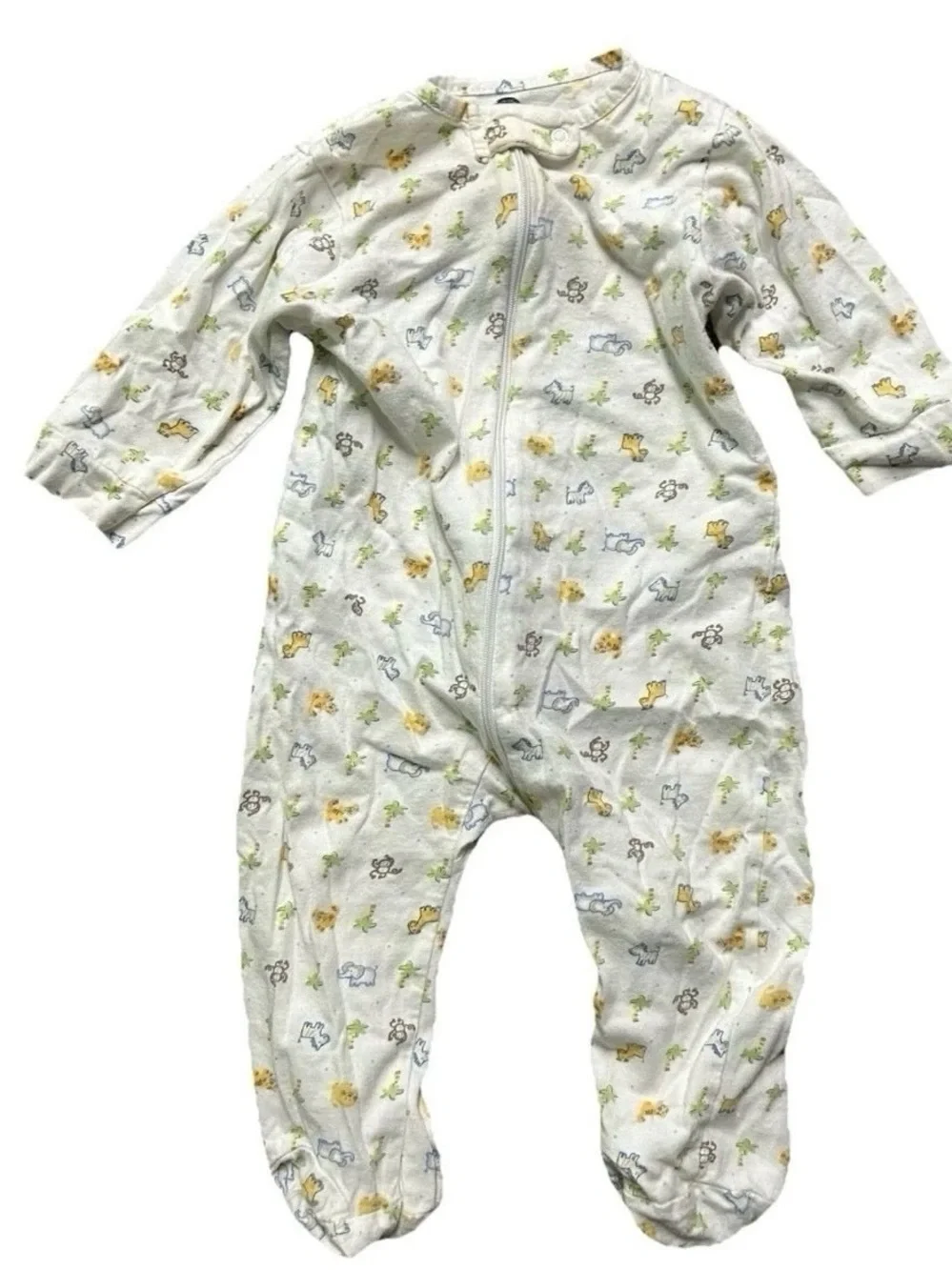 Baby Boy Footie Pajama Lot Size 6-9 Months 2 Way Zipper Cotton Fleece